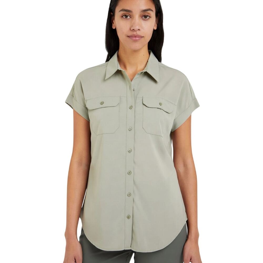 NWT Eddie Bauer Green Short Sleeve Adventure Shirt XS